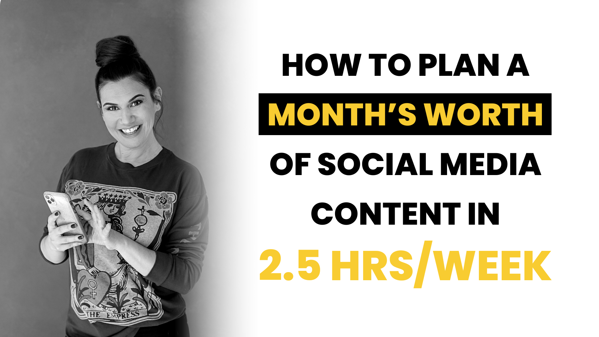 How to plan a months worth of social media content in 2.5 hours per week